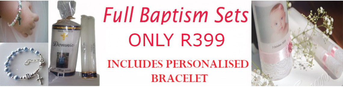 personailsed baptism set with braclet special