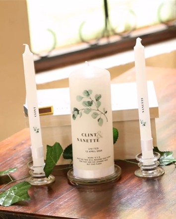Memorial candle with personalized design - Randburg