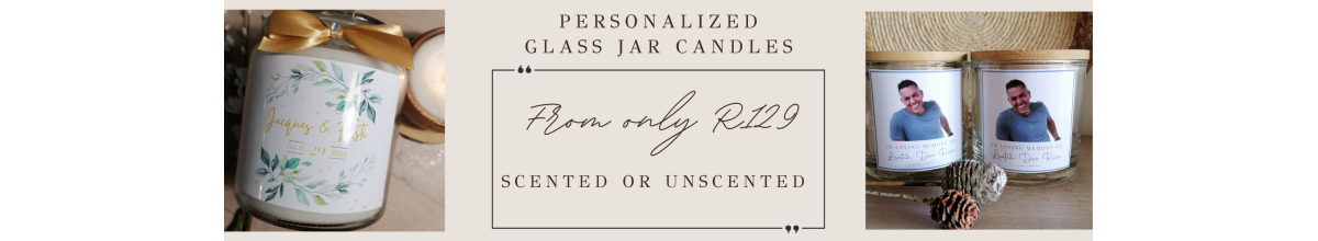 Glass jar candles 