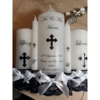 Personalised Wedding Unity Candle Set - XL 5pcs