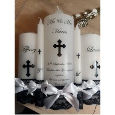 Personalised Wedding Unity Candle Set - XL 5pcs