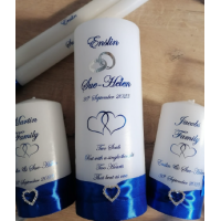 Personalised Wedding Unity Candle Set - 5pcs